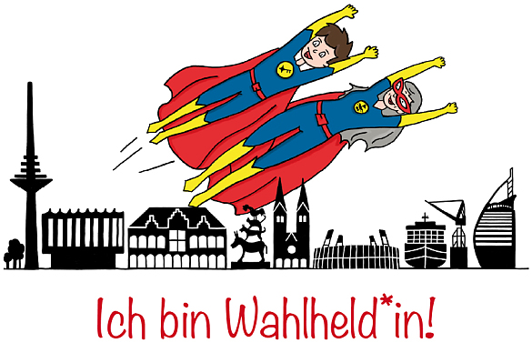 Motiv "Ich bin Wahlheld*in"